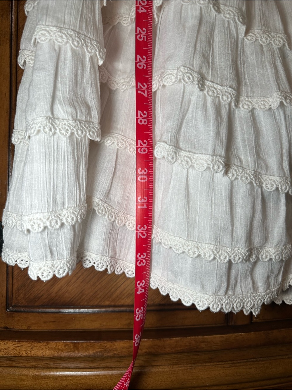 Amy Jane London Anastasia White Tiered Eyelet Ruffle Midi Skirt S Cottagecore - Picture 12 of 13